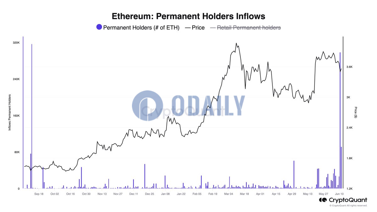 长期持有者地址昨日增持29.8万枚ETH，创下单日历史第二高值