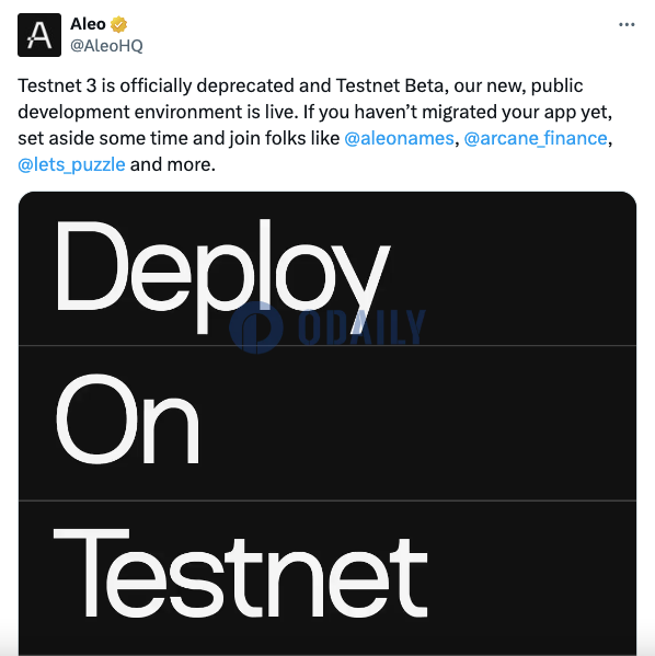 Aleo弃用Testnet 3，并上线Testnet Beta版本