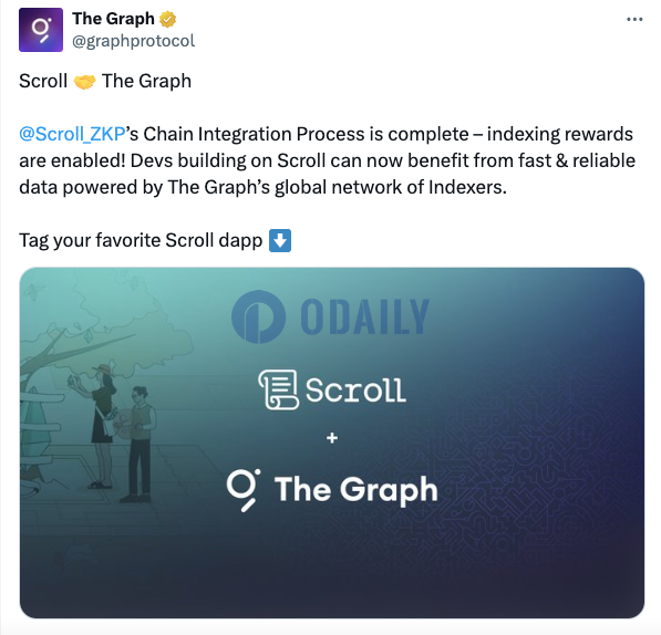 The Graph完成与Scroll集成并启用索引奖励