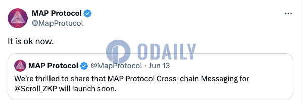 MAP Protocol已推出面向Scroll的跨链通信