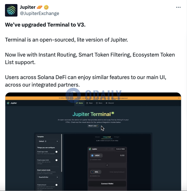 Jupiter开源精简版Terminal已升级至V3