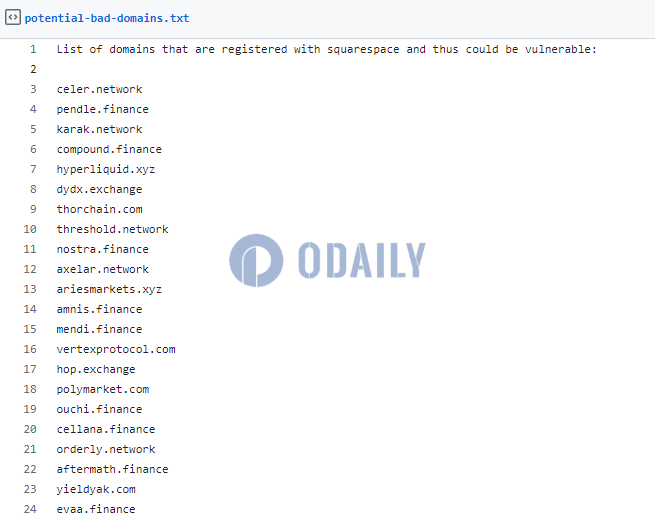 DefiLlama联创：一系列使用Square域名服务的项目存在网站被攻击风险，包括Pendl