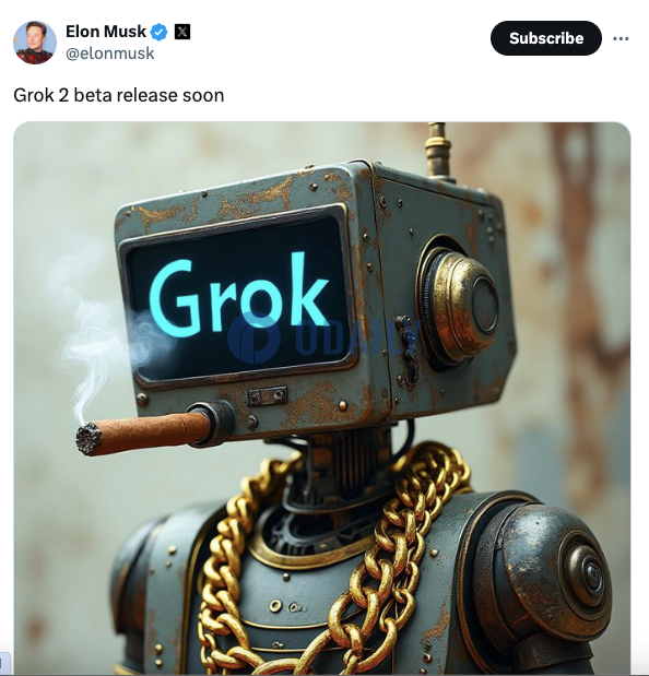 Elon Musk：Grok 2测试版即将发布