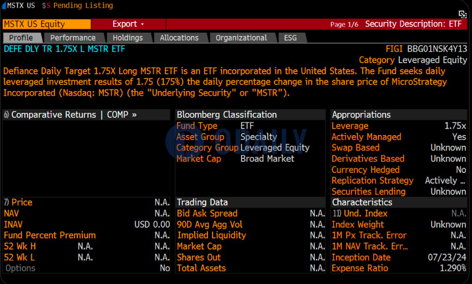 美SEC批准首个杠杆多头MicroStrategy ETF