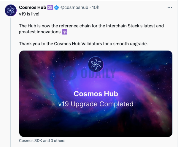 Cosmos Hub v19版本已上线，引入IBC v8.4等多项支持